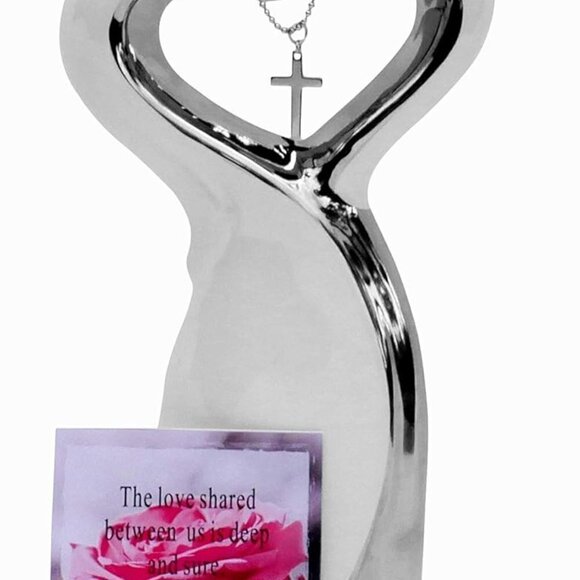 Christian Wedding Statue with Cross in Heart - BRAND NEW - Picture 2 of 5